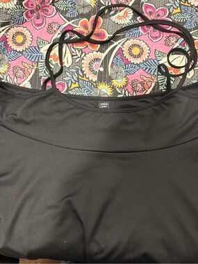 SHEIN Black Spaghetti Strap Circle Skirt